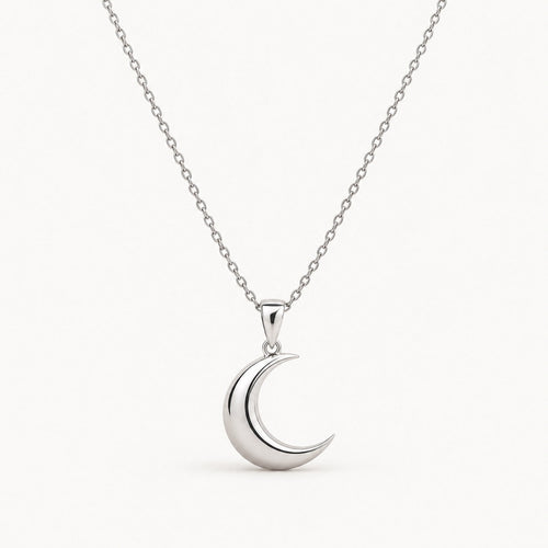 Celeste Crescent Moon Pendant Necklace