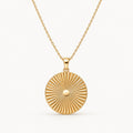 Solene Sunburst Medallion Necklace
