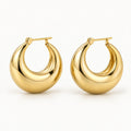 Luna Sculpted Crescent Hoop Earrings